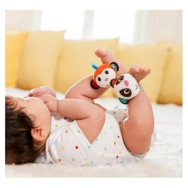 Imagem de Infantino Brinquedo de Pulso e Tornozelo P/ Bebes Macaco E Panda Importado Eua