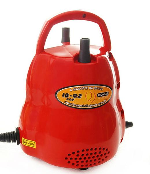 Imagem de Inflador Compressor  Profissional De Balão Bexiga Canudo 2 Bicos - Bonus Inflado (Vermelho 110v)