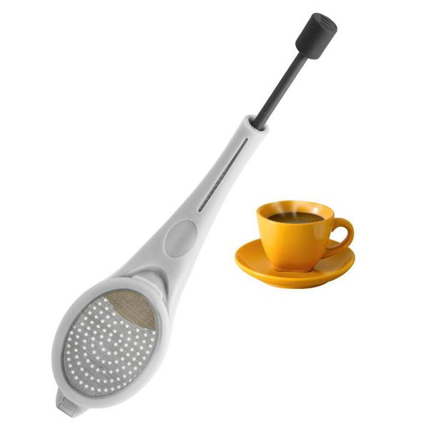 Infusor Coador Filtro Porta Chá Ervas Sachê Com Prensadora Plástico - SF20379 Mimo Style Imagem de Infusor Coador Filtro Porta Chá Ervas Sachê Com Prensadora Plástico - SF20379 Mimo Style