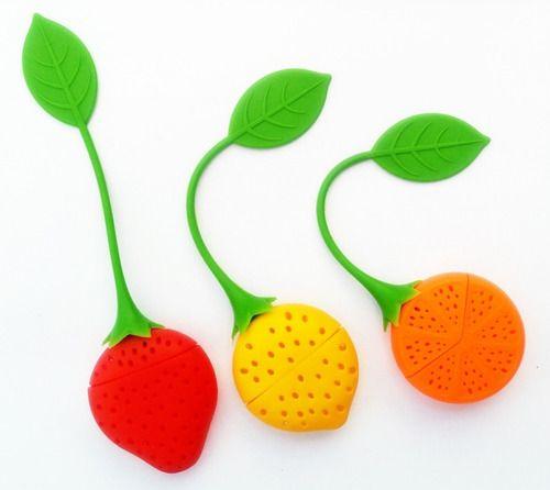 Imagem de Infusor De Chá 15 Unidades Coador Em Forma De Frutas Silicone