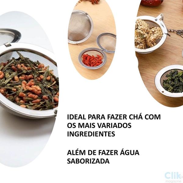 Infusor de Chá e Erva Peneira Difusor em Inox - Gomes store Imagem de Infusor de Chá e Erva Peneira Difusor em Inox