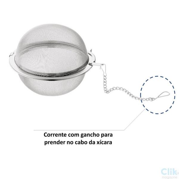 Infusor de Chá e Erva Peneira Difusor em Inox - Gomes store Imagem de Infusor de Chá e Erva Peneira Difusor em Inox