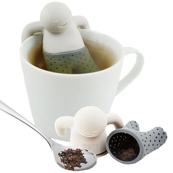 Imagem de Infusor de Chá Silicone Boneco Coador Filtro Ervas Difusor Cozinha Tea