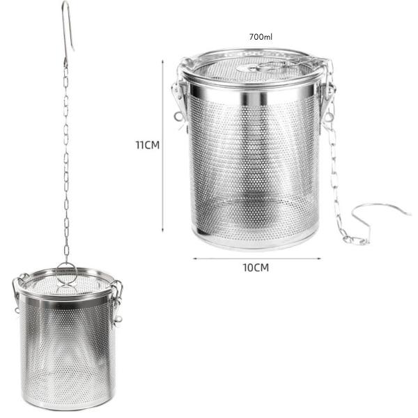 Imagem de Infusor Filtro Inox Especiarias Chá Caldo Peneira Coador 0,7