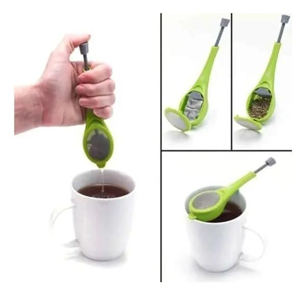 Infusor Manual e Coador de Chá Silicone Mimo Style Imagem de Infusor Manual e Coador de Chá Silicone Mimo Style