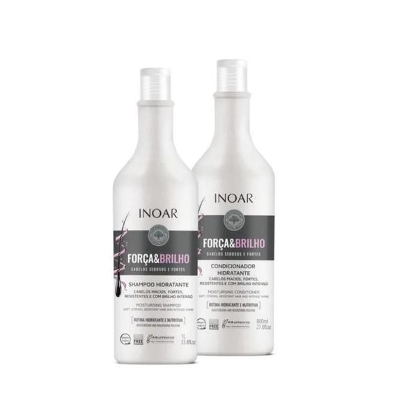 Imagem de Inoar Kit Força e Brilho Shampoo e Condicionador 800ml