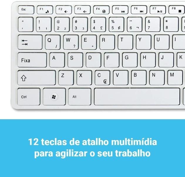 Inovação Sem Cabos: Kit Teclado E Mouse Bluetooth Slim 2.4 - MR Imagem de Inovação Sem Cabos: Kit Teclado E Mouse Bluetooth Slim 2.4