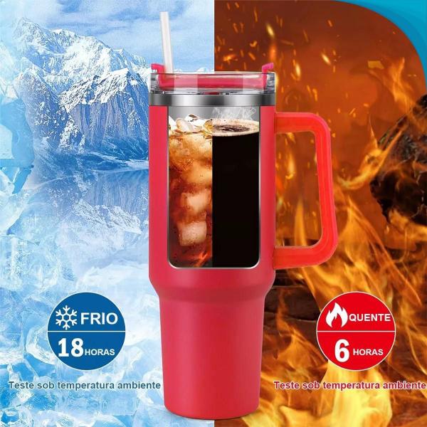 Inox Para Cerveja Vermelho Com Tampa Com Garantia - Zonne Imagem de Inox Para Cerveja Vermelho Com Tampa Com Garantia