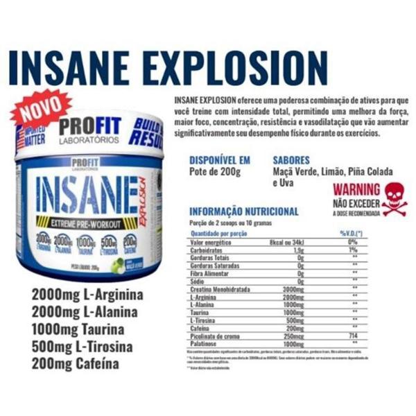 Imagem de Insane Explosion Extreme Pre-Workout 200G Maçã Verde