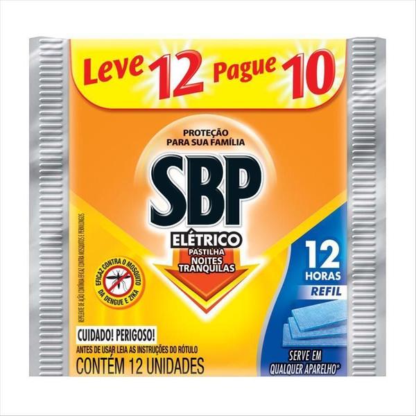 Imagem de Inseticida Sbp Pastilha Elétrico Leve 12 Pague 10 12H Refil