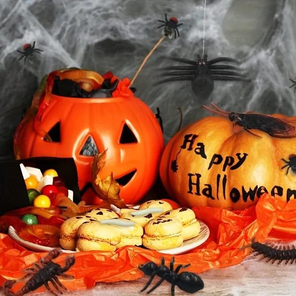 Imagem de Insetos de Brincadeira de Halloween - 50 Peças de Baratas Falsas Realistas