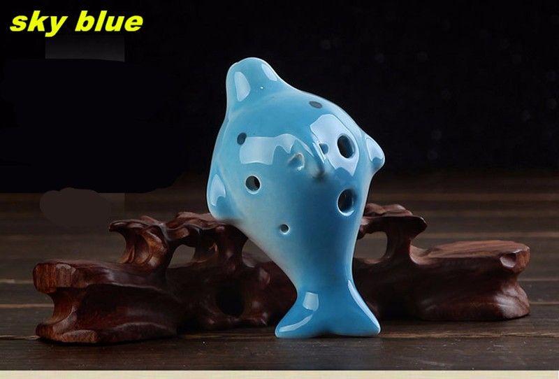 Imagem de Instrumento de sopro Ocarina Flute Wokex Cartoon Dolphin de 6 buracos