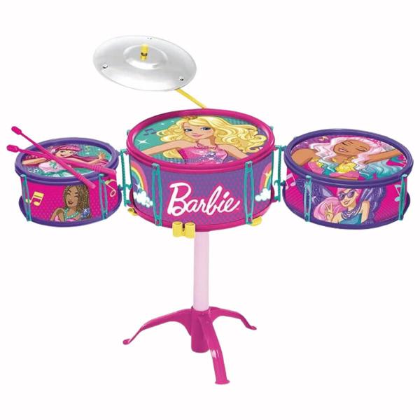 Imagem de Instrumento Musical Bateria Barbie Infantil Dreamtopia