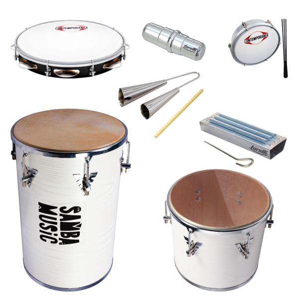 Instrumentos de Percussão Samba Rebolo Repique Pandeiro + - Torelli Musical Imagem de Instrumentos de Percussão Samba Rebolo Repique Pandeiro +