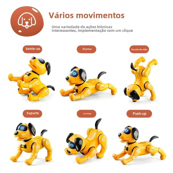 Imagem de Inteligente Falando RC Cão Robô Interativo Filhote De Cachorro Controle Remoto Brinquedo Para