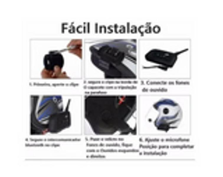 Imagem de Intercomunicador Capacete De Moto Bluetooth Microfone V6