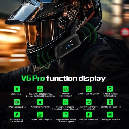 Imagem de Intercomunicador V6 Pro Plus C/  Bluetooth - Nova Versão