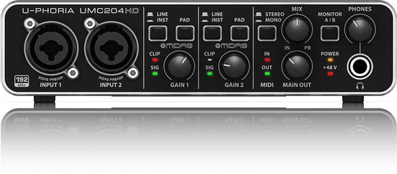 Imagem de Interface de áudio Behringer U-phoria UMC204HD