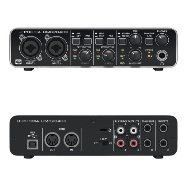 Imagem de Interface De Áudio Behringer U-phoria Umc204hd