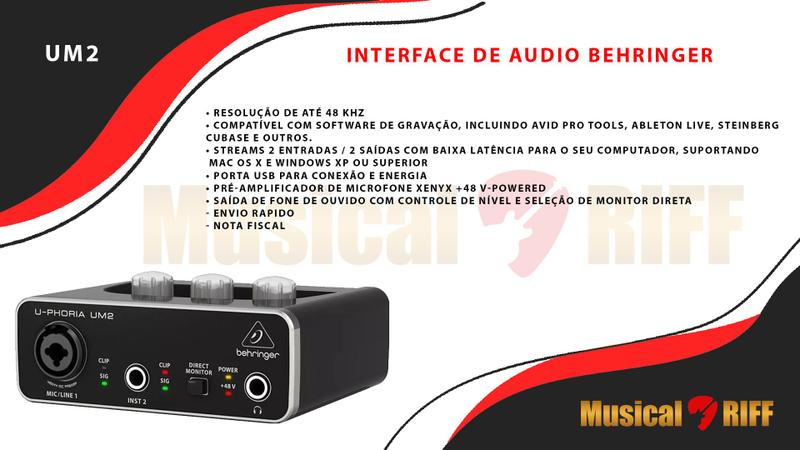 Imagem de Interface de audio behringer um2