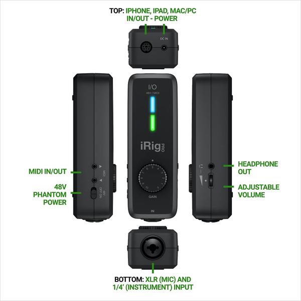 Imagem de Interface de áudio IK Multimedia iRig Pro I/O para iPhone, iPad, Mac