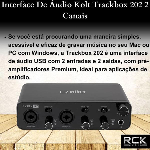 Imagem de Interface De Áudio Kolt Trackbox 202 2 Canais