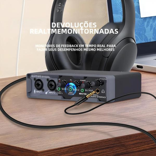 Imagem de Interface de Áudio USB 24-bit/192kHz com Phantom Power e Loopback