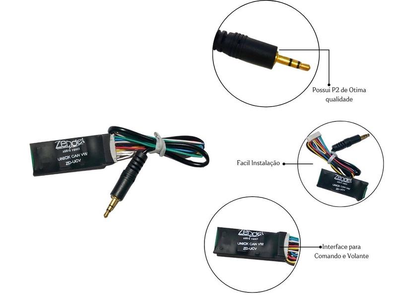 Imagem de Interface Modulo Comando Controle De Central Radio Som Multimidia Pelo Botão Volante Central Canbus