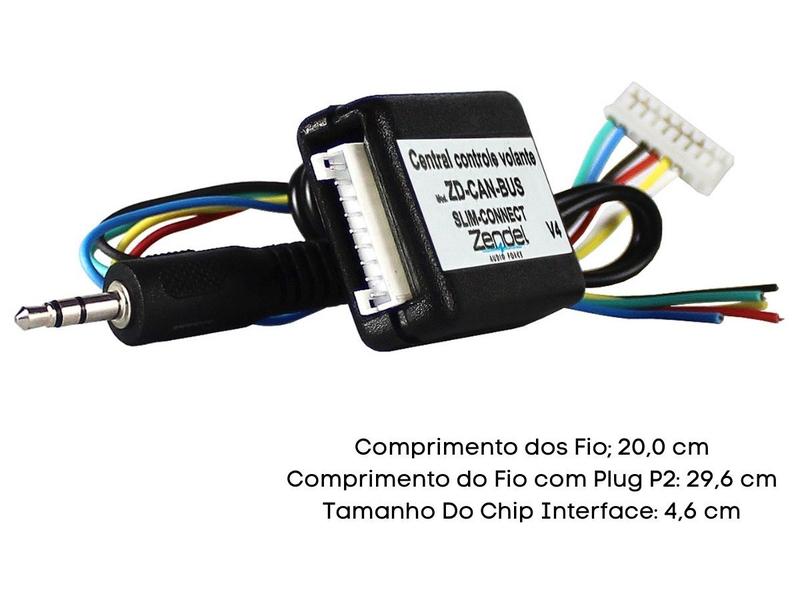 Imagem de Interface Modulo Comando Controle De Central Radio Som Multimidia Pelo Botão Volante Central Canbus