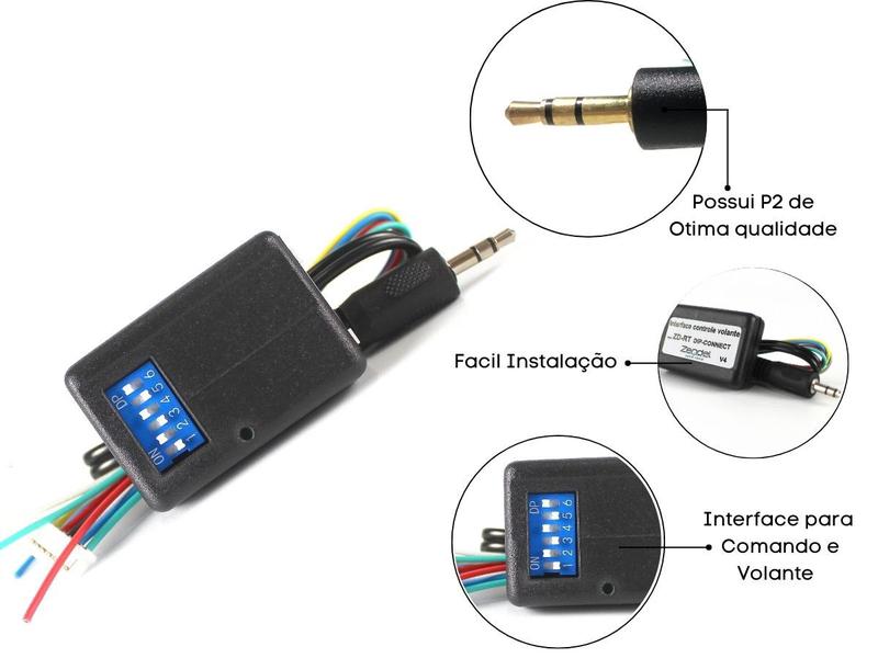 Imagem de Interface Som Volante Vectra 2006 2007 2008 2009 2010 2011 Central Controle de Som no Volante do Veículo