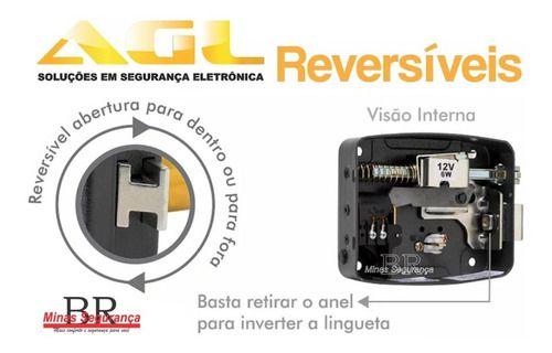 Imagem de Interfone Agl 2 Casas + Fechadura Reversível + Protetor