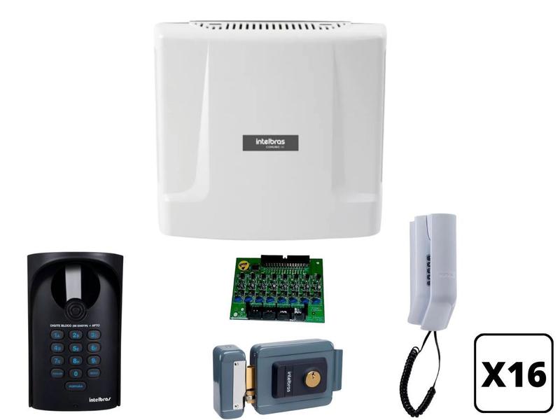 Imagem de Interfone Coletivo Predial Kit 16 Pontos Intelbras