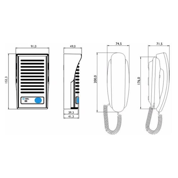 Imagem de Interfone Com Fechadura HDL F8 NTL e C90 STD Cilindro Fixo 40mm