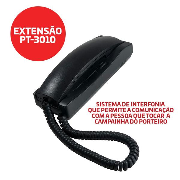 Imagem de Interfone Extensão PT-3010 Para Video Porteiro PT-3000, PT-3400 e PT-3500