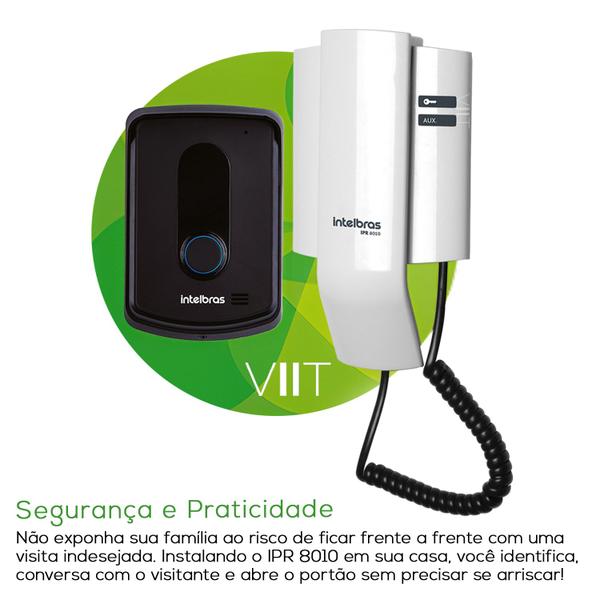 Imagem de Interfone Intelbras ipr 8010 Porteiro Eletrônico Residencial  Bivolt, Abre Portão Garagem ou Social Fechadura Elétrica