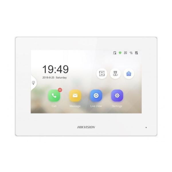 Imagem de Interfone Ip Monitor De Touch Hikvision Ds Kh6320 Le1 B Branco