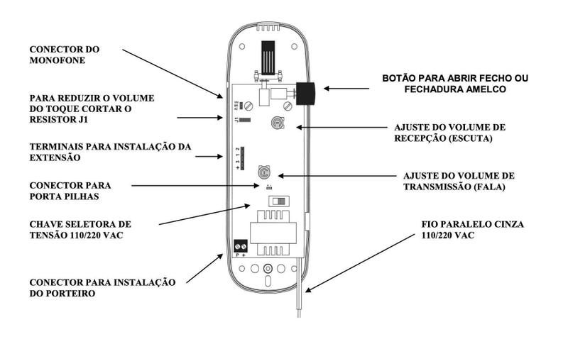 Imagem de Interfone Mestre Para Porteiro Residencia Amelco Iam-30 Plus