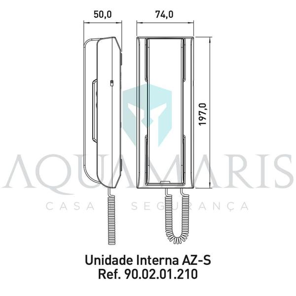 Imagem de Interfone Monofone Hdl Az01 S Video Porteiro F9 F8 Sense