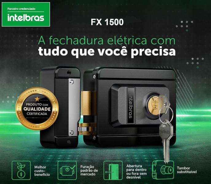 Imagem de Interfone Porteiro Sem Fio Bivolt Intelbras 2 Ramais Internos E Fechadura Fx 1500