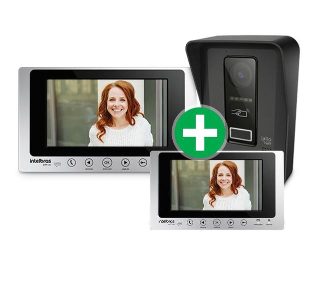 Imagem de Interfone Video Porteiro Wifi Wireless Via App Intelbras Allo Wt7 Lite 2 Telas