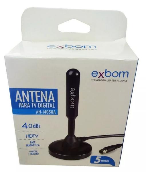 Imagem de Interna/Externa HDTV UHF Cabo 4m Base Magnética Exbom NaI4040a