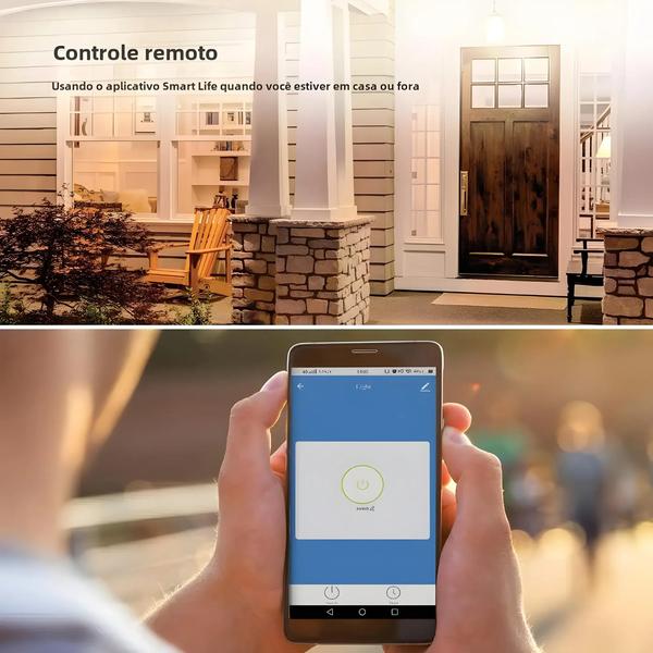 Imagem de Interruptor de Luz Inteligente Wi-Fi Tuya - Controle por Voz Alexa, RF433 e Sensor de Toque