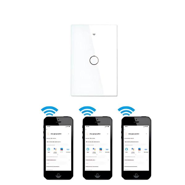 Imagem de Interruptor De Luz Inteligente Wifi 110V 220V 3 Botões