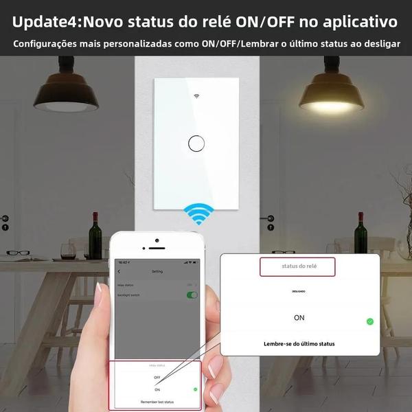 Imagem de Interruptor de Luz Smart Life Tuya Zigbee - Toque, Parede, 2/3 Vias (com e sem Neutro)