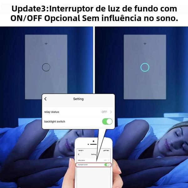 Imagem de Interruptor De Painel De Vidro Inteligente Multi-controle Controle De Voz Alexa Google Home 1 2 3 4