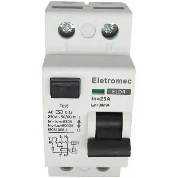 Imagem de Interruptor Diferencial 25A 2P 30Ma 400V Eletromec