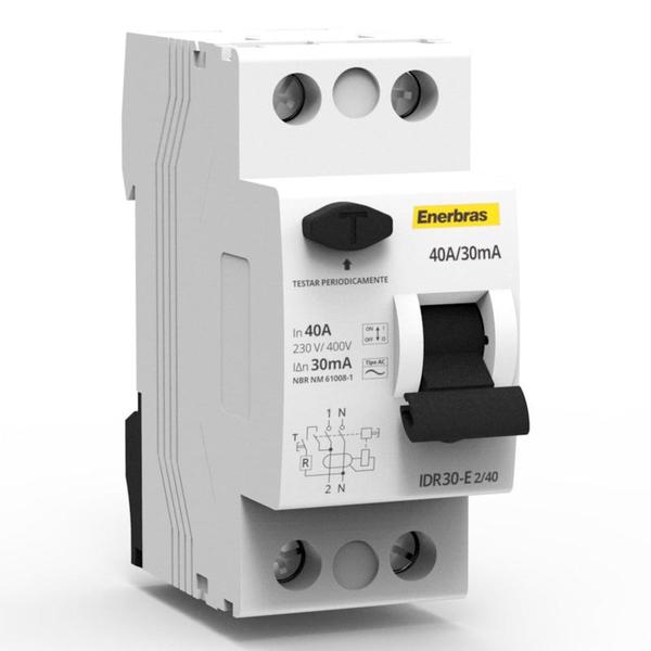 Imagem de Interruptor Diferencial Residual Bipolar 40A 30MA 6KA ENERBRAS