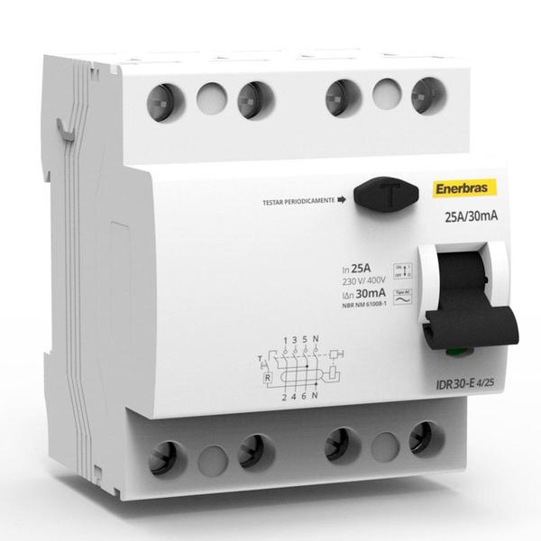 Imagem de Interruptor Diferencial Residual  Quadripolar 25A 30MA 6KA ENERBRAS