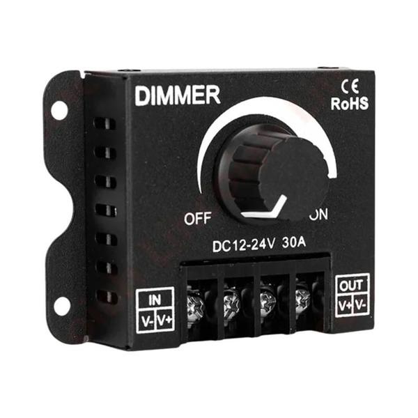 Imagem de Interruptor Dimmer Led Ajustável 30a 360w Dc 12v-24v Regulador De Tensão Para Luz De Tira Led 5050