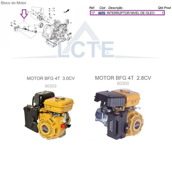 Imagem de Interruptor do Nível de Oleo para Motor 2.8CV - 4270